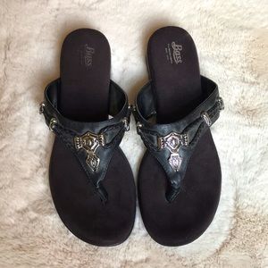 Bass Tilly Black Sandals Ladies 8.5